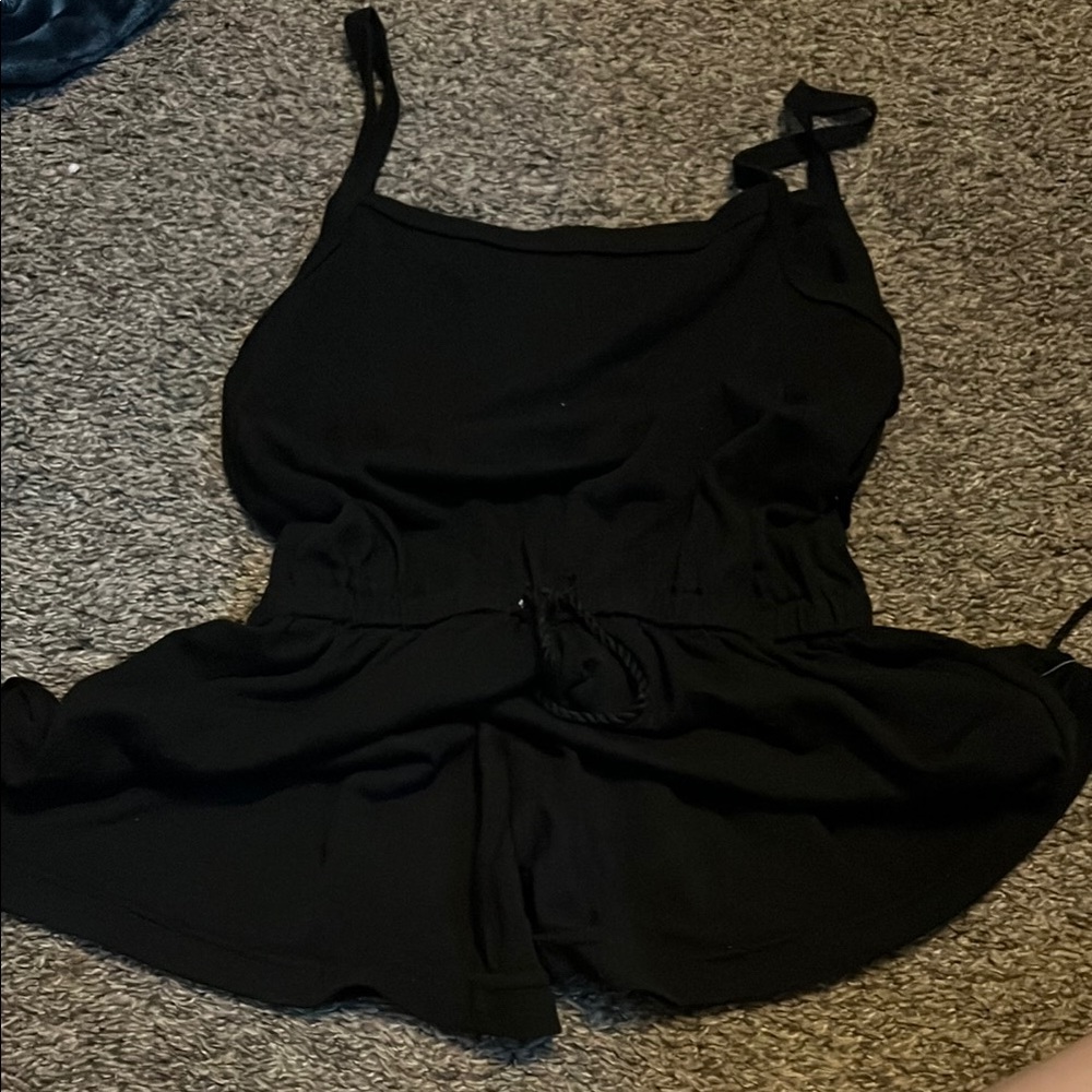 Black Sleeveless Romper